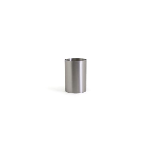 Asheville Round Brushed Stainless Holder 10 oz, Silver